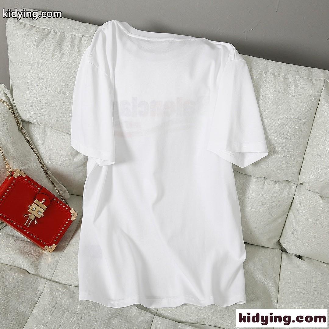 4色あり コットン 着心地いい ロゴ クルーネック ゆったり バレンシアガ 半袖tシャツ コピー トップス おしゃれ-4