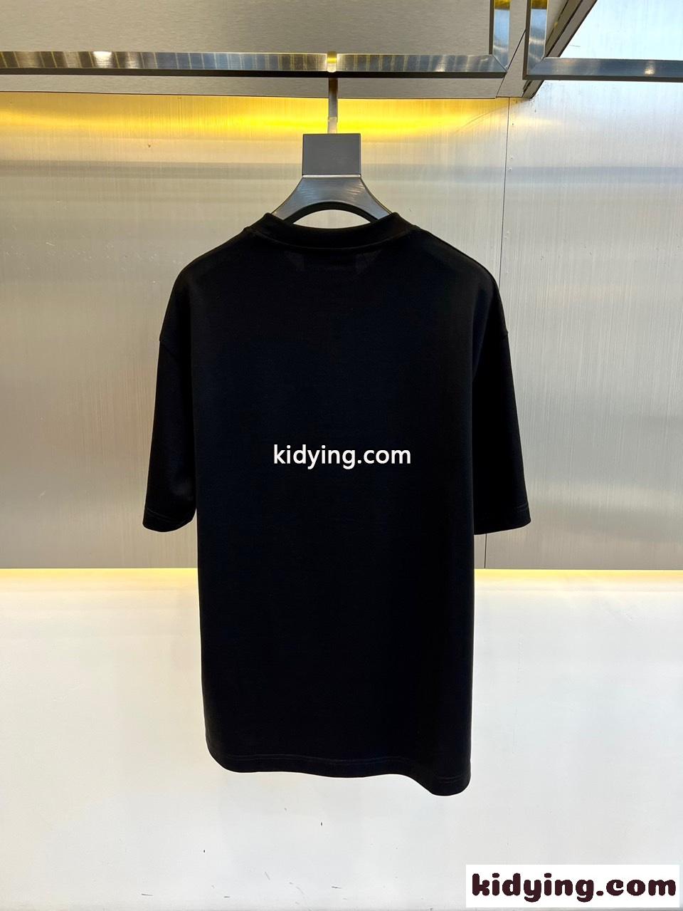 シンプル 快適 コットン 半袖Tシャツ グッチ Tシャツ コピー ブラック-3