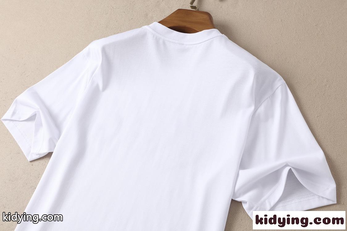 おしゃれ コットン 着心地いい 春夏 カジュアル 定番 クルーネック オフホワイト tシャツ コピー メンズ ホワイト ブラック-3