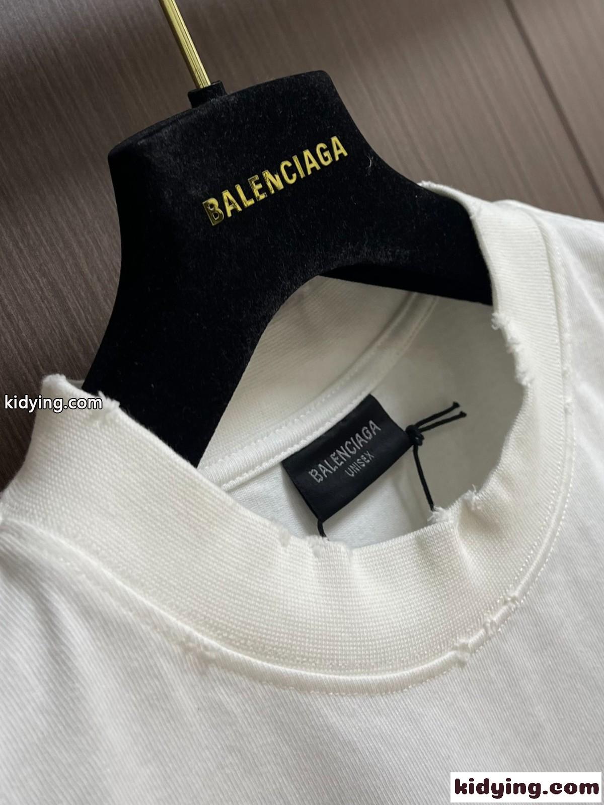 ユニセックス カジュアル ロゴ 半袖Tシャツ バレンシアガ Tシャツ コピー-3