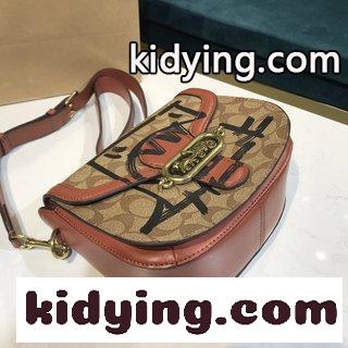 coach コーチの新型で 新しく発売された文芸的雰囲気のあるレトロな鞍のバッグ コーチバッグ お手入れ コピー-3