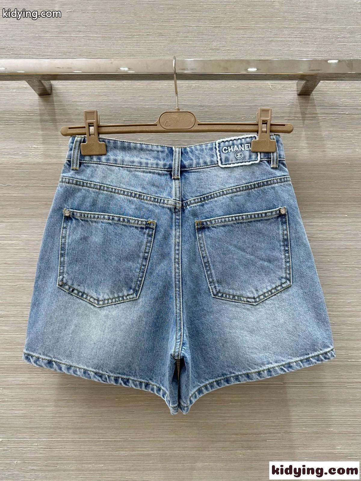 おしゃれ デニム ショートパンツ シャネル パンツ コピー 合わせやすい-4