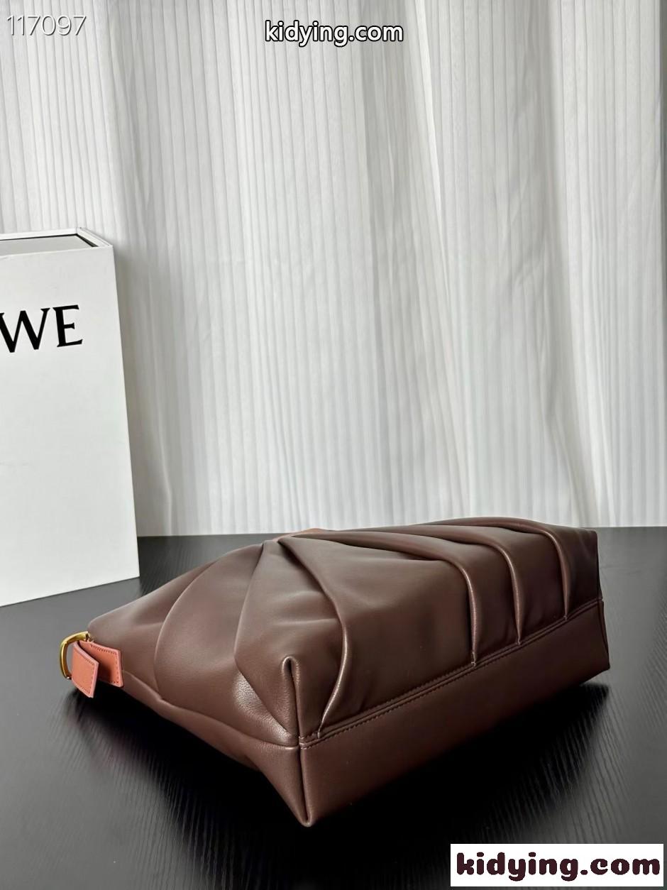 大人気 新作 LOEWE ドレープ トートバッグ ロエベ スーパーコピー ダークブラウン-3
