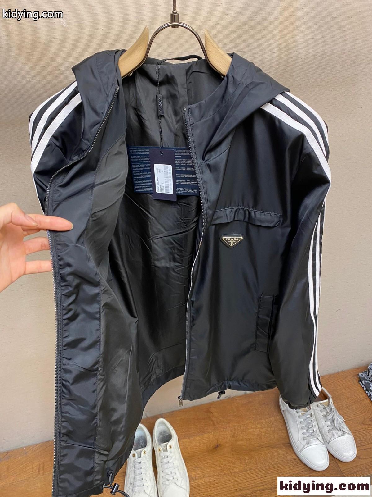 adidas×PRADA おしゃれ カジュアル フード付き プラダ ジャケット コピー ユニセックス アウター-3