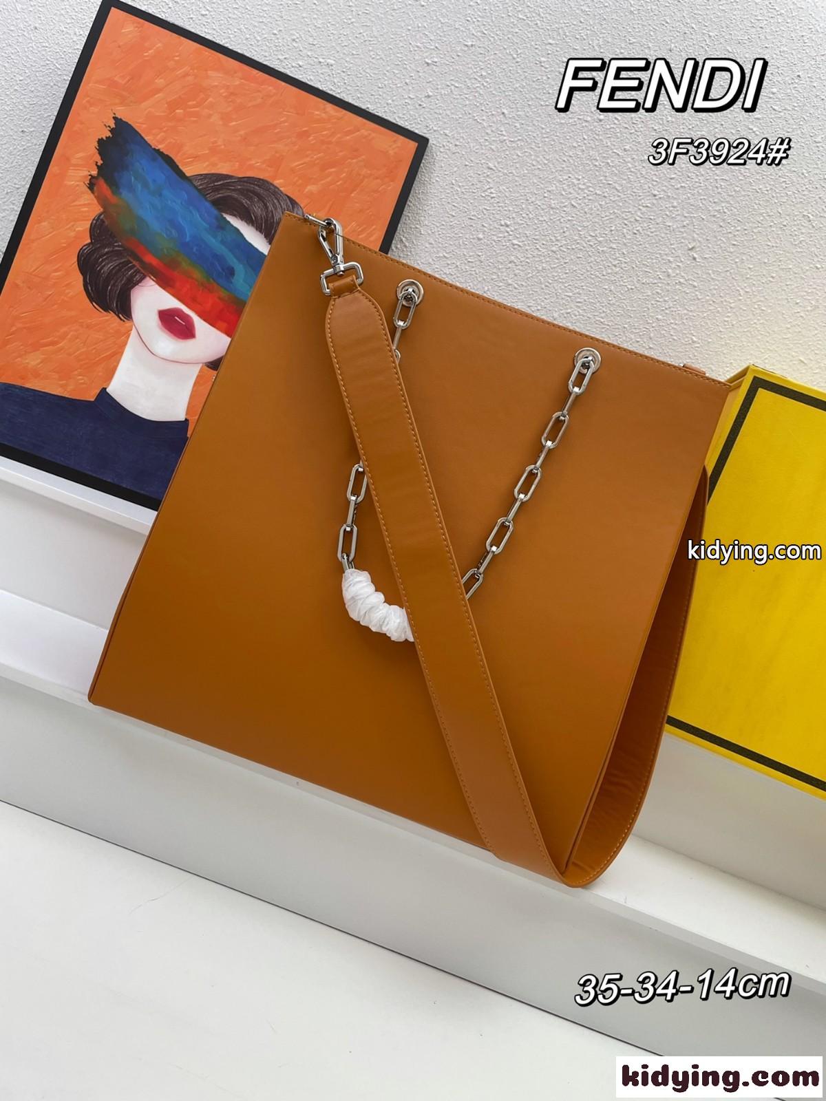 Fendi Pack ミディアム ショッピングバッグ フェンディ バッグ コピー レディース ブラウン-2