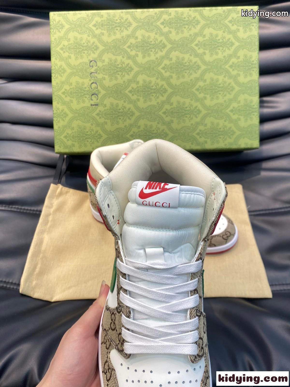 グッチ スニーカー コピー Gucci X nike ハイトップスニーカー メンズシューズ-4