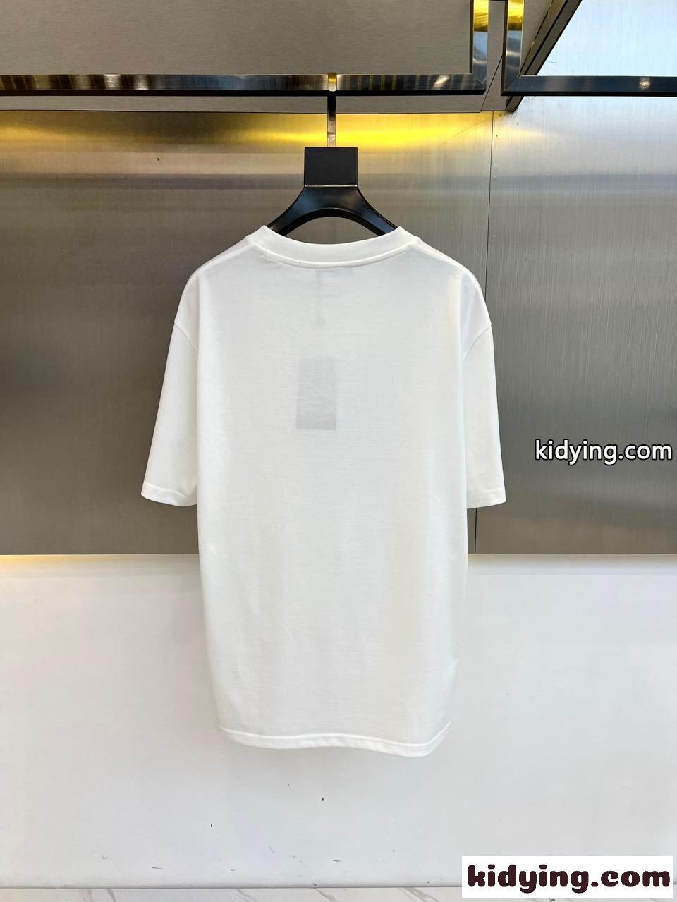 カジュアル 快適 クルーネック 半袖Tシャツ ヴェルサーチェ Tシャツ コピー ホワイト-3