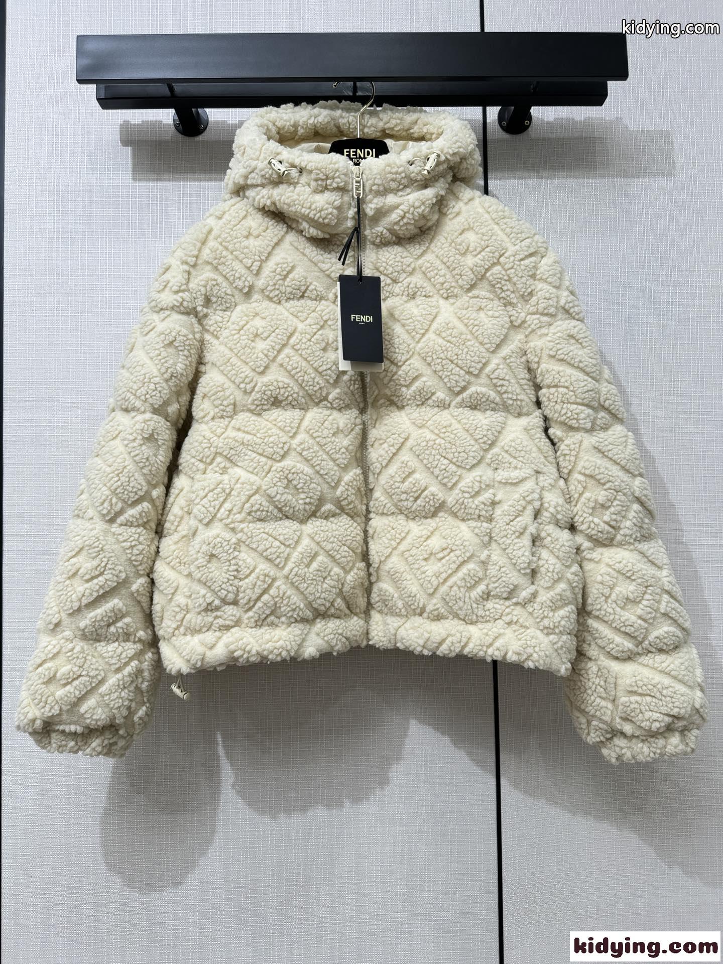 もこもこ 秋冬 可愛い フェンディ ジャケット コピー レディース ホワイト-2
