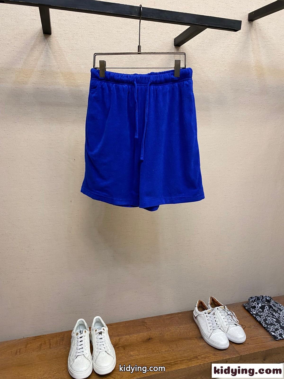 コットンタオル ショーツ バーバリー パンツ コピー ショートパンツ ブルー-1