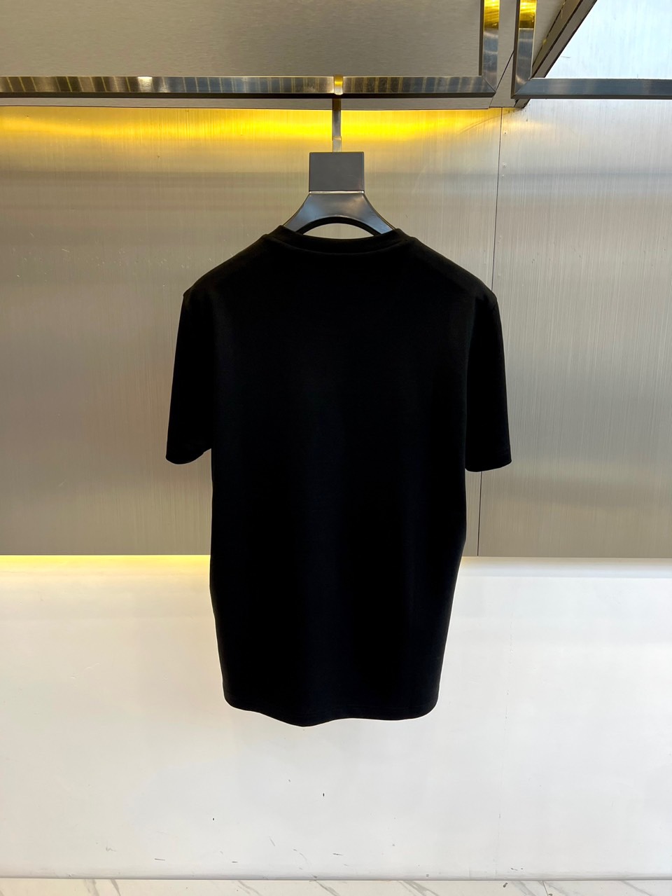 ロゴ入り クルーネック 半袖Tシャツ ロエベ Tシャツ 偽物 シンプル ブラック-4