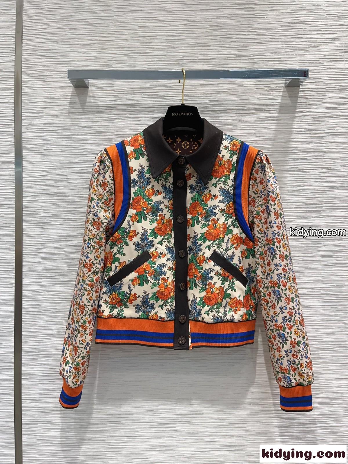 リバーシブルミックスフローラルボンバージャケット ルイヴィトン ジャケット コピー-0
