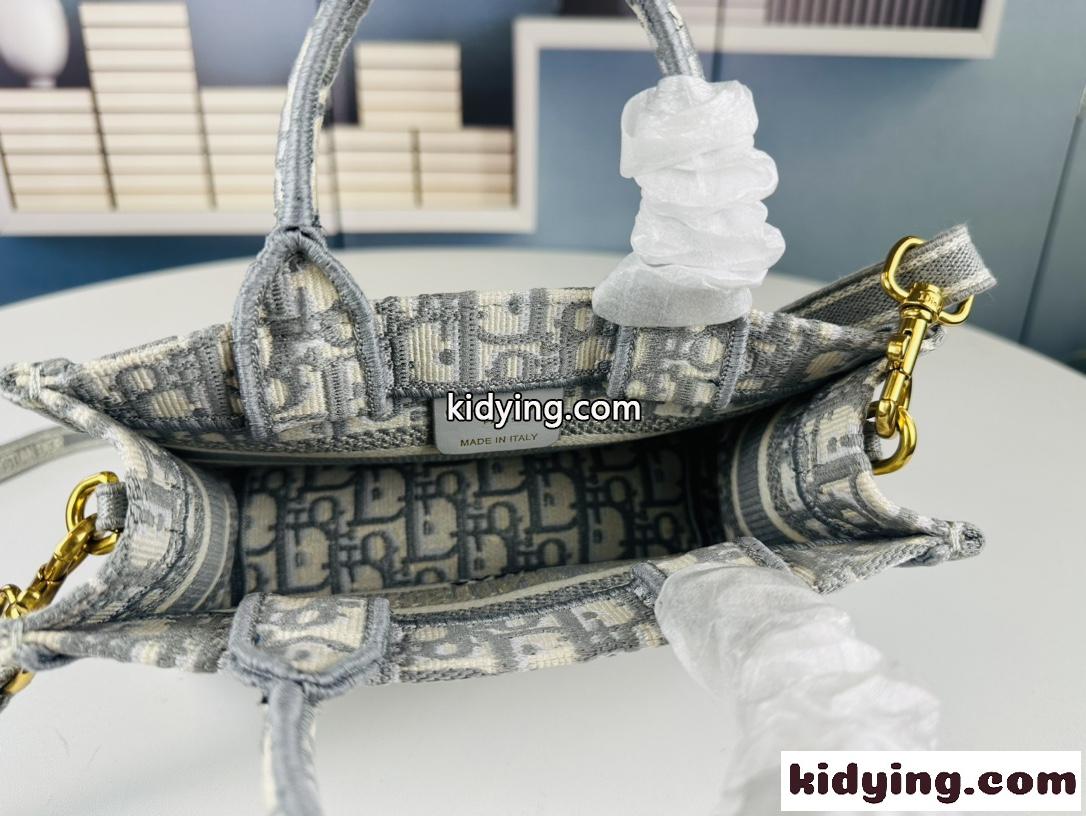 Dior Book Tote バッグ ミニ オブリーク クリスチャン・ディオール バッグ コピー グレー-4