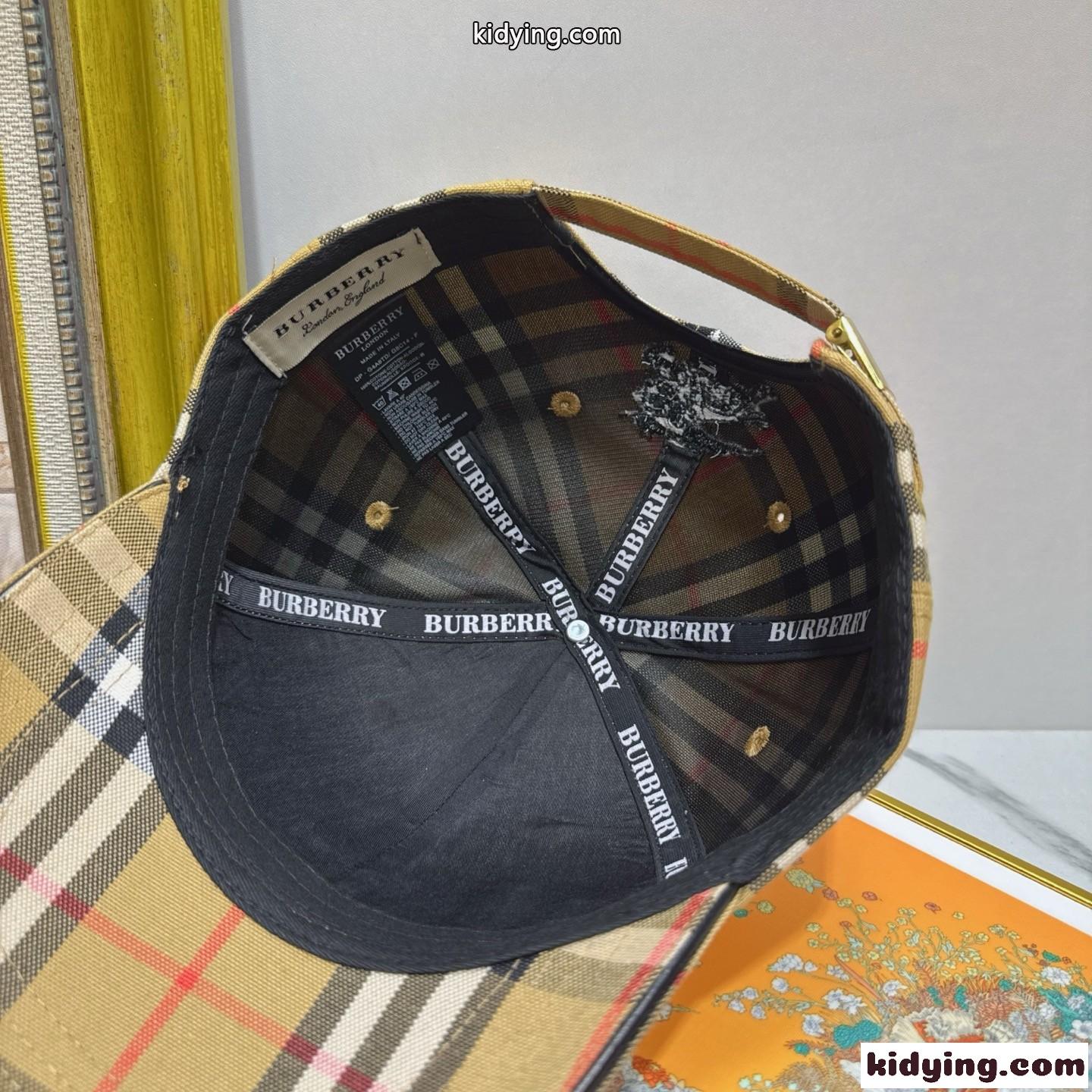 定番 チェック柄 刺繍入り 帽子 バーバリー キャップ 偽物 ユニセックス-4