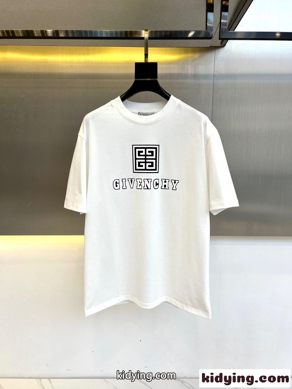 おしゃれ ロゴ 半袖Tシャツ ジバンシィ Tシャツ 偽物 クルーネック ホワイト-0