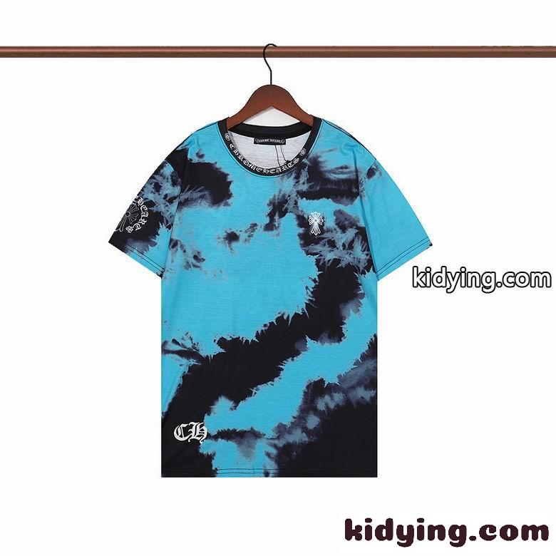 おしゃれ タイダイ ロゴ クロムハーツ tシャツ コピー 快適 クルーネック 半袖 春夏 トップス カジュアル-0
