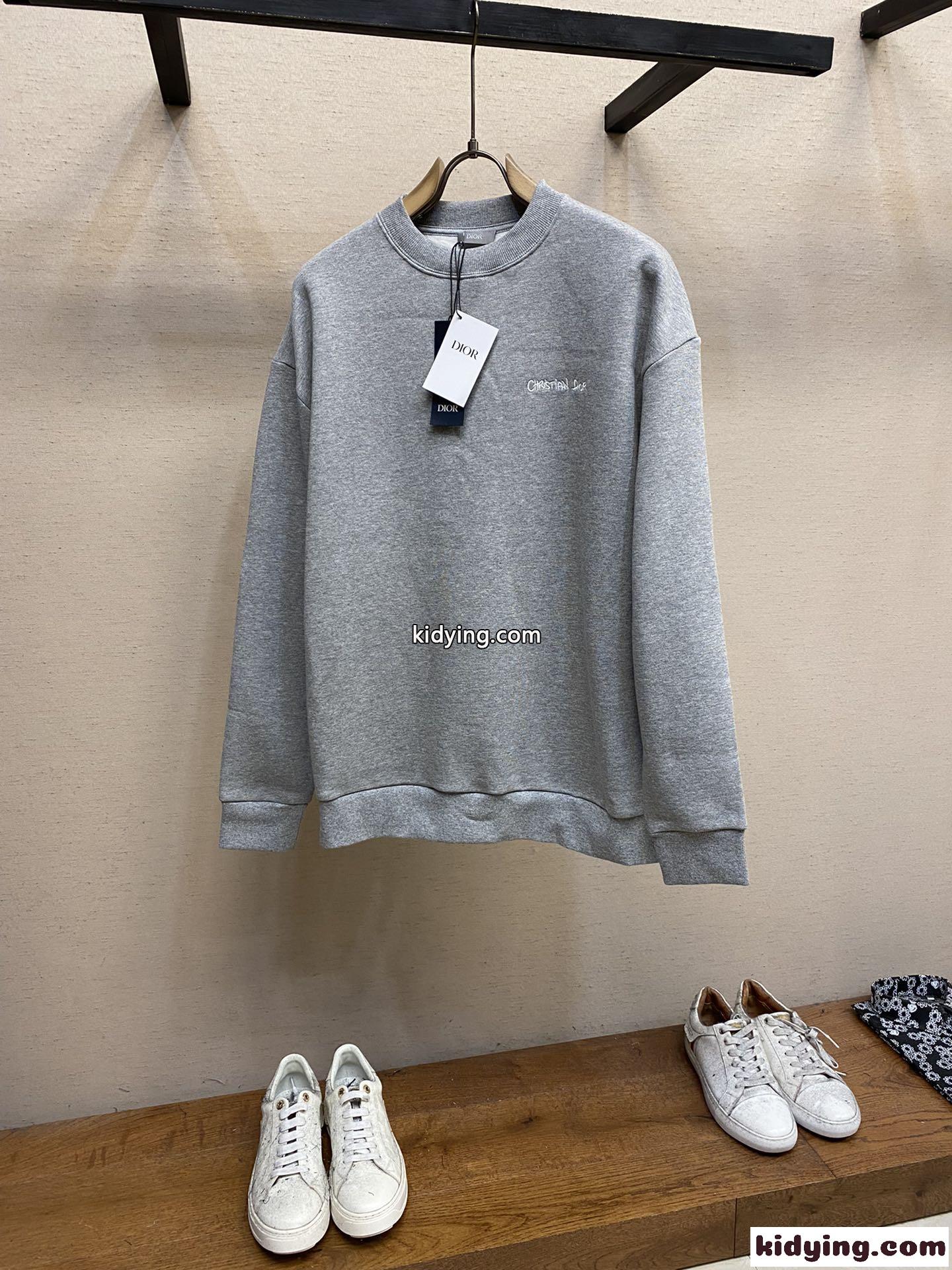 刺繍入り クルーネック スウェットシャツ クリスチャン・ディオール Tシャツ コピー-1