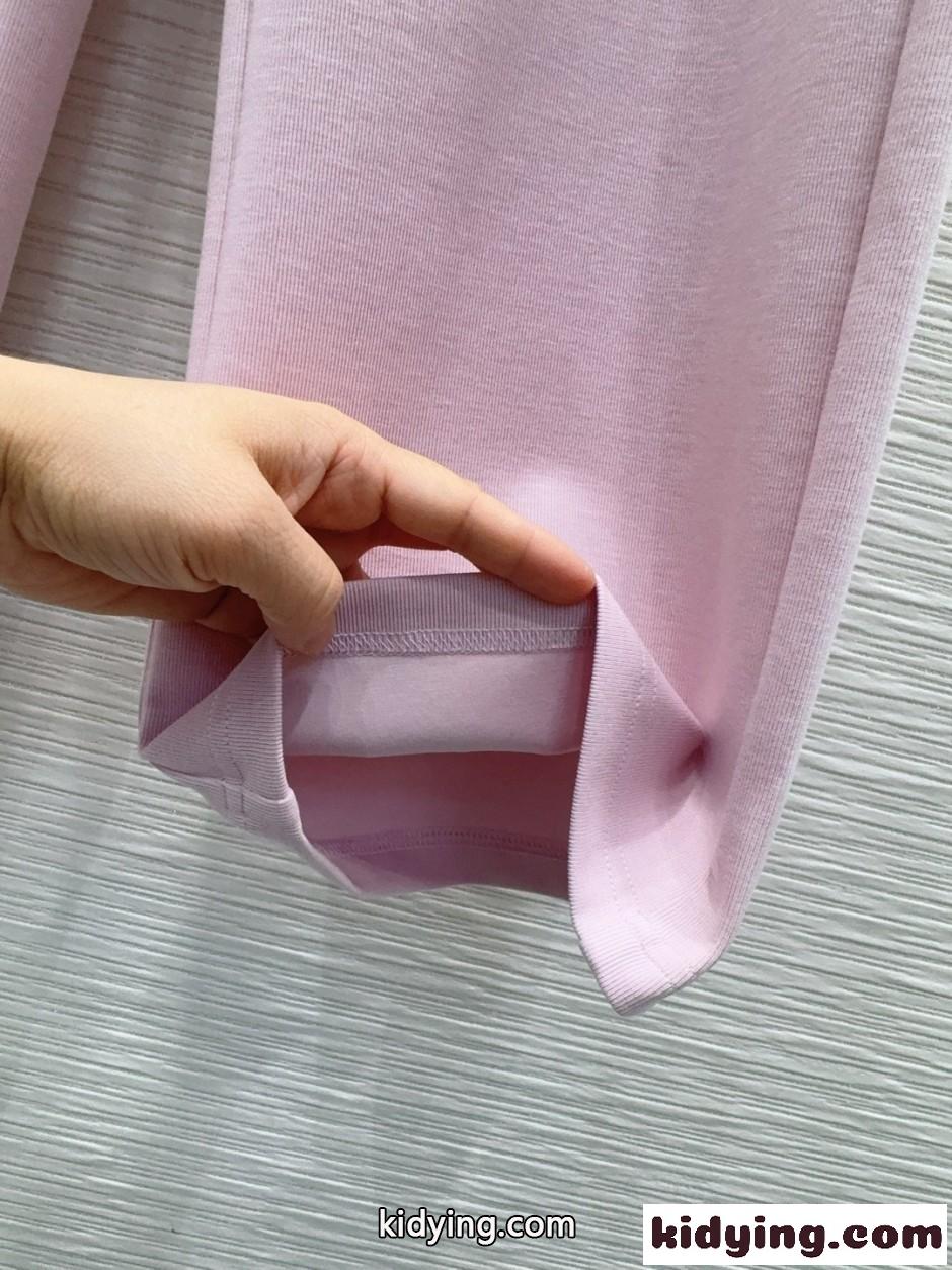 ハートロゴ刺繍 テンセルブレンド ロングパンツ シャネル パンツ コピー ピンク-1