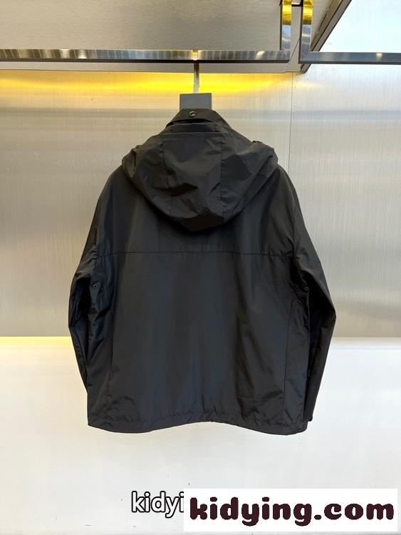 バーバリー ジャケット コピー シンプル フード付き ブルゾン ブラック-6