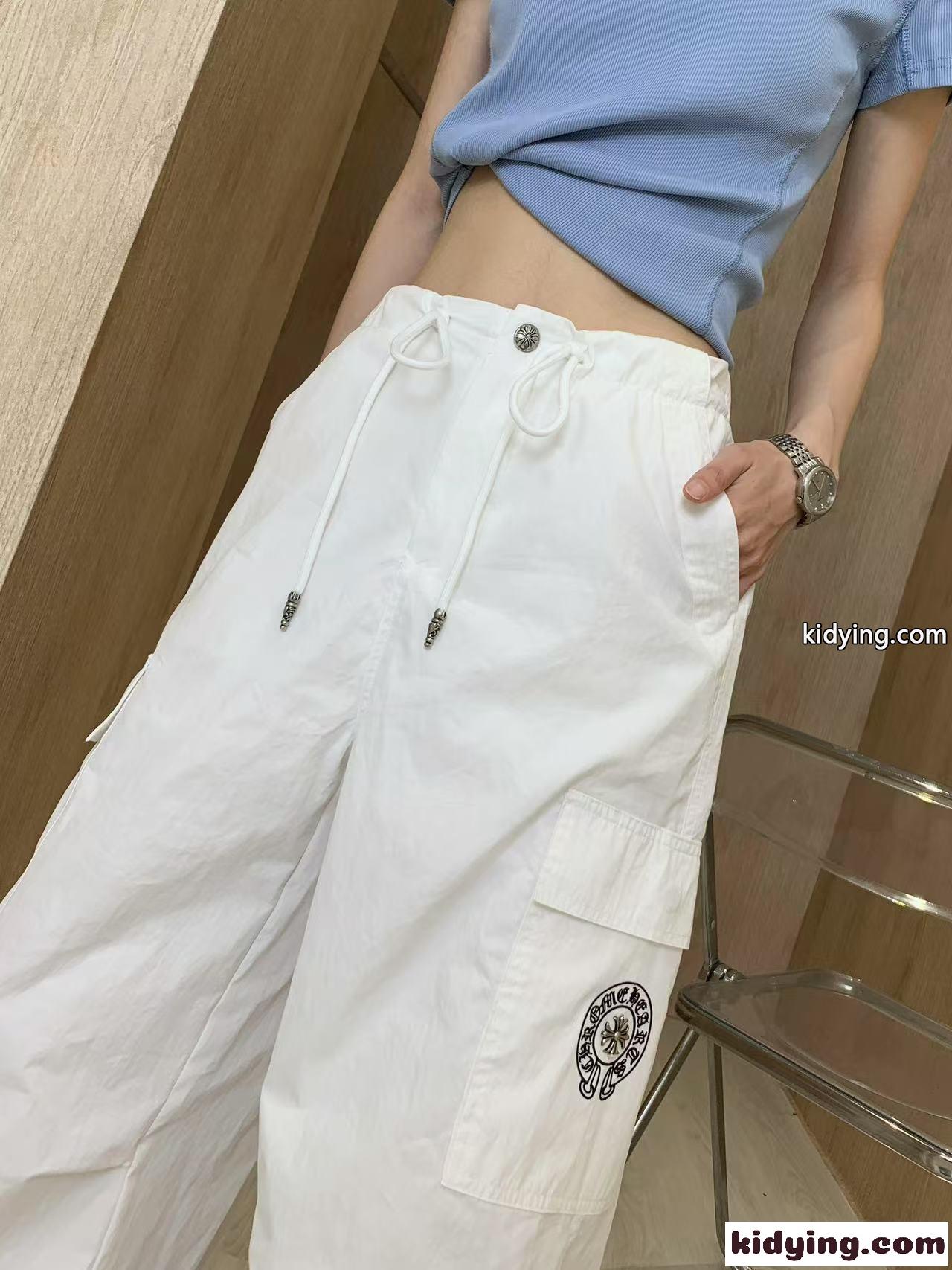 人気 カジュアル カーゴパンツ クロムハーツ パンツ 偽物 ホワイト-3