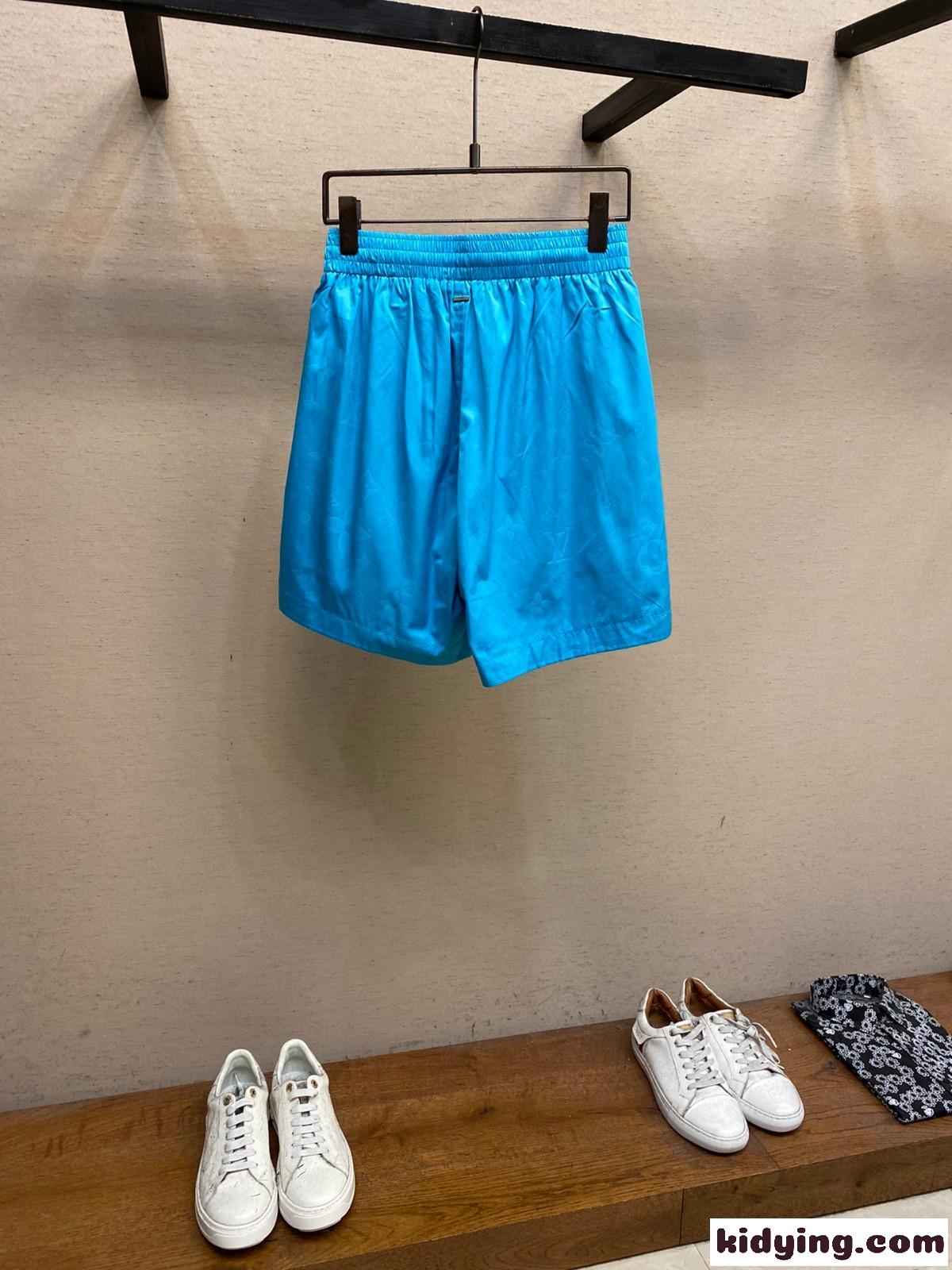 カジュアル ロゴ ショートパンツ ルイ・ヴィトン パンツ コピー ブルー-1