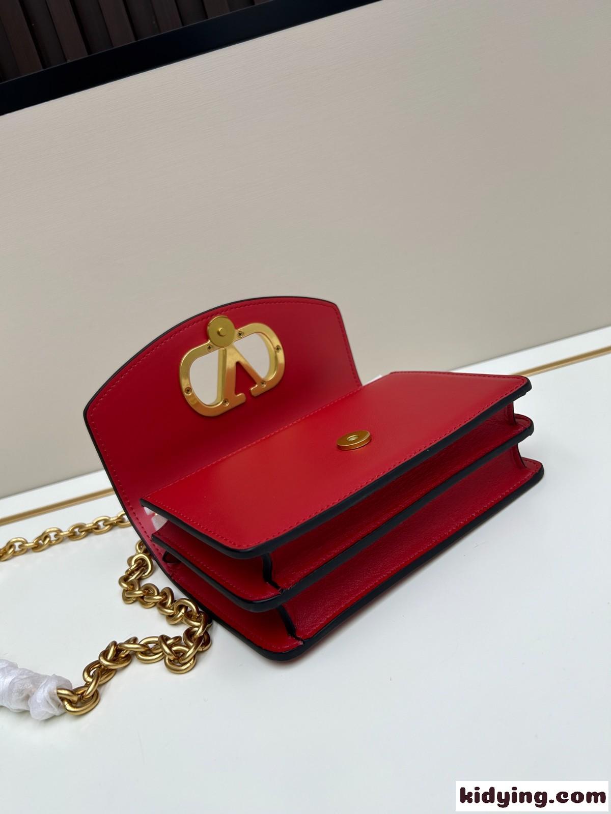 ヴァレンティノ ガラヴァーニ ヴェイン スモール ショルダーバッグ スーパーコピー レッド-3