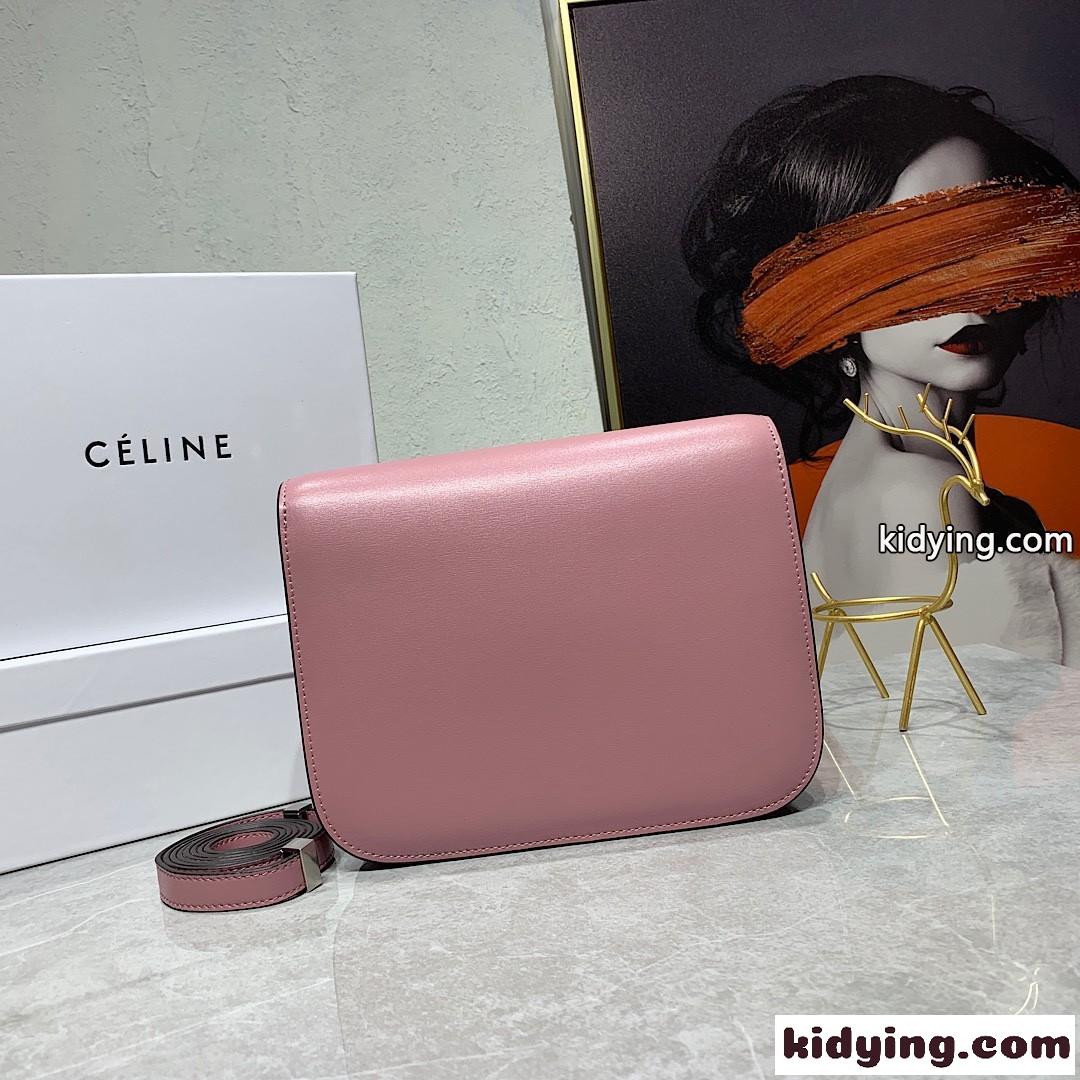 人気 上品 クラシック レザー ショルダーバッグ セリーヌ バッグ コピー ピンク-1
