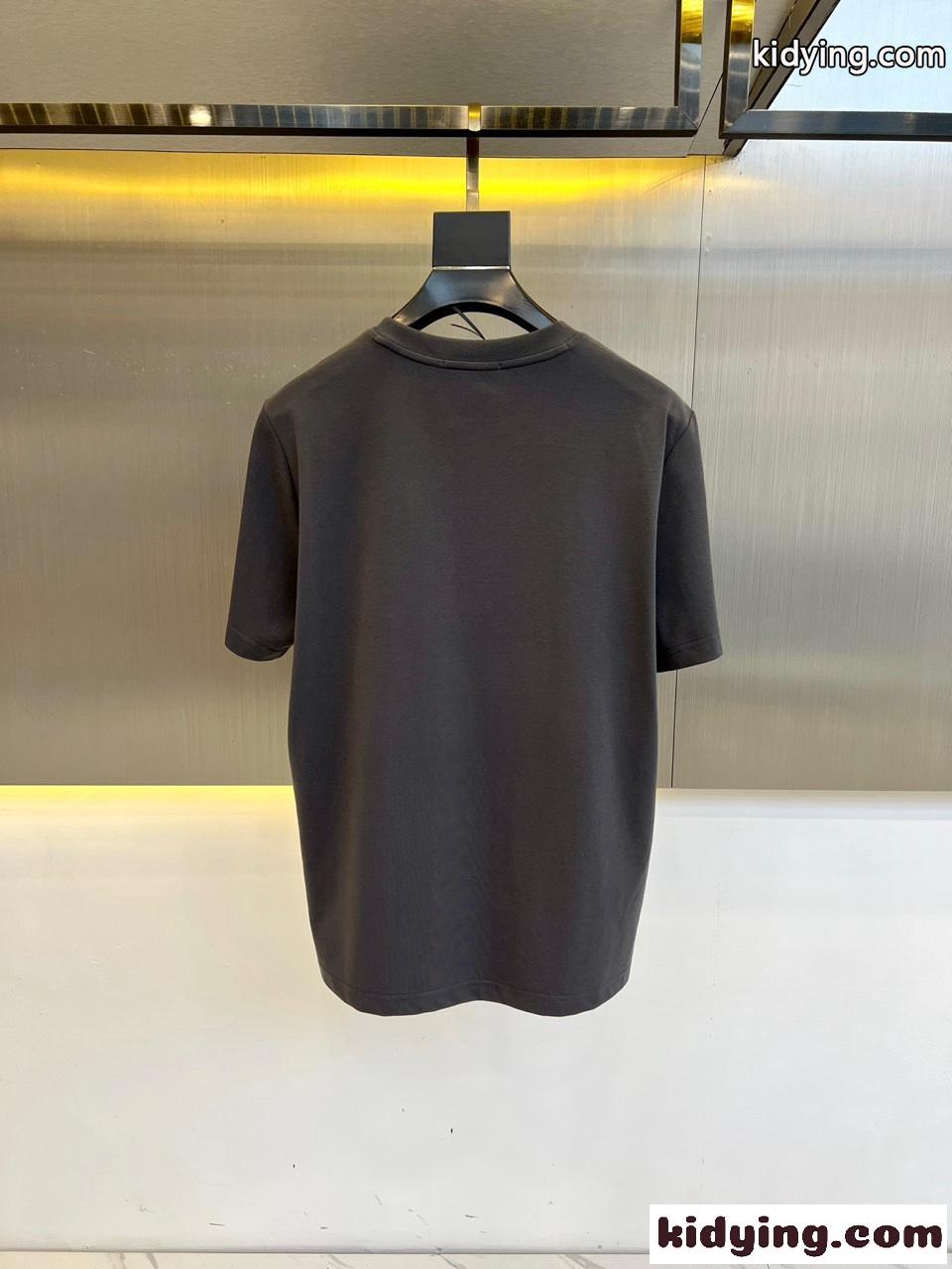 シンプル クルーネック 半袖Tシャツ ヴェルサーチェ Tシャツ コピー グレー-3