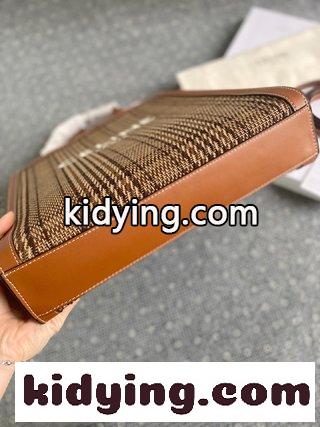 セリーヌ バッグ 売る セリーヌの特大トート麻布 綿と子牛のかばんの端 肩ひもを合わせる-1