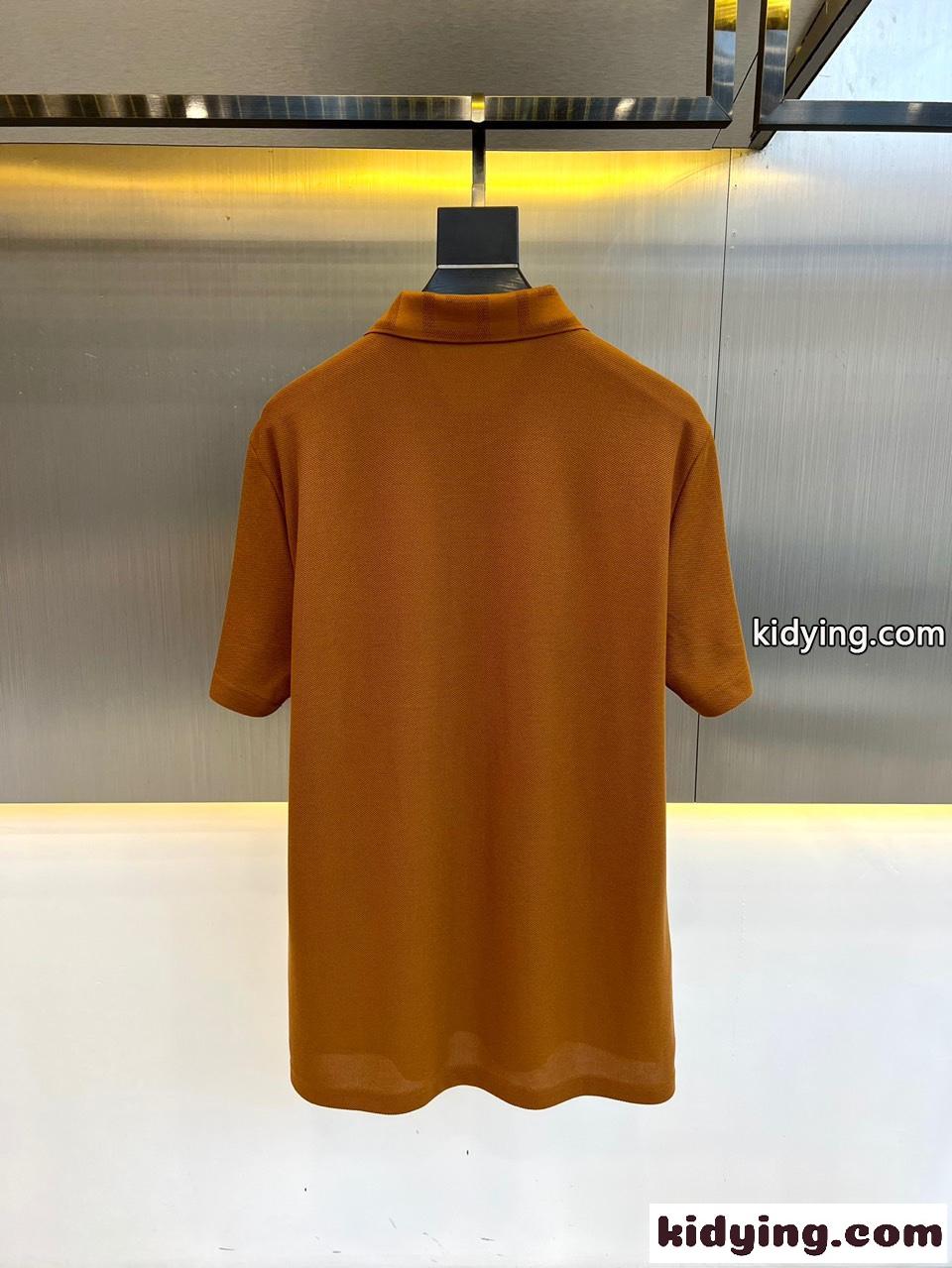 シンプル メドゥーサ ヴェルサーチェ Tシャツ 偽物 半袖 ポロシャツ ブラウン-4