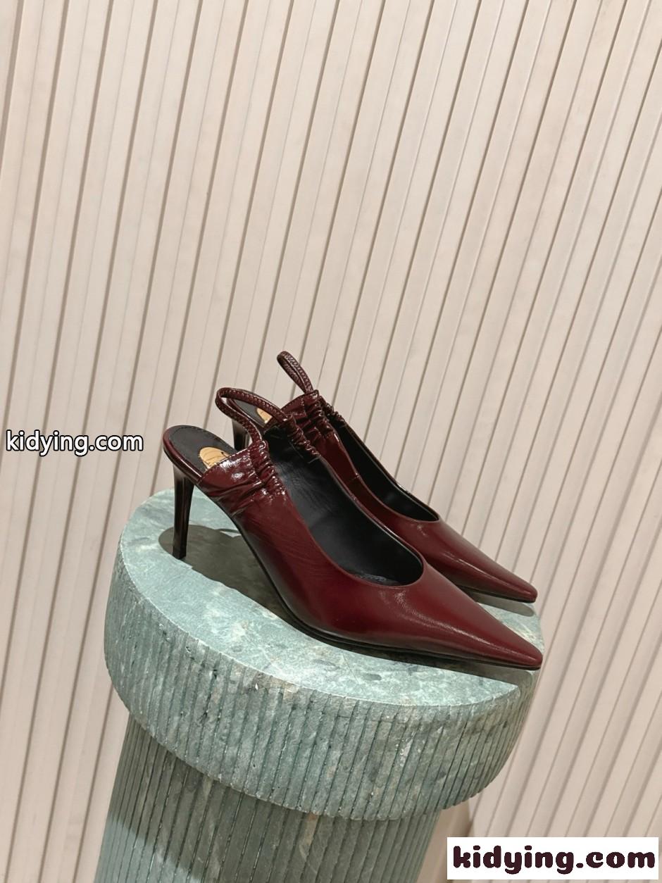 YSL アン＝マリー スリングバックパンプス イヴ・サンローラン パンプス コピー ボルドー-1