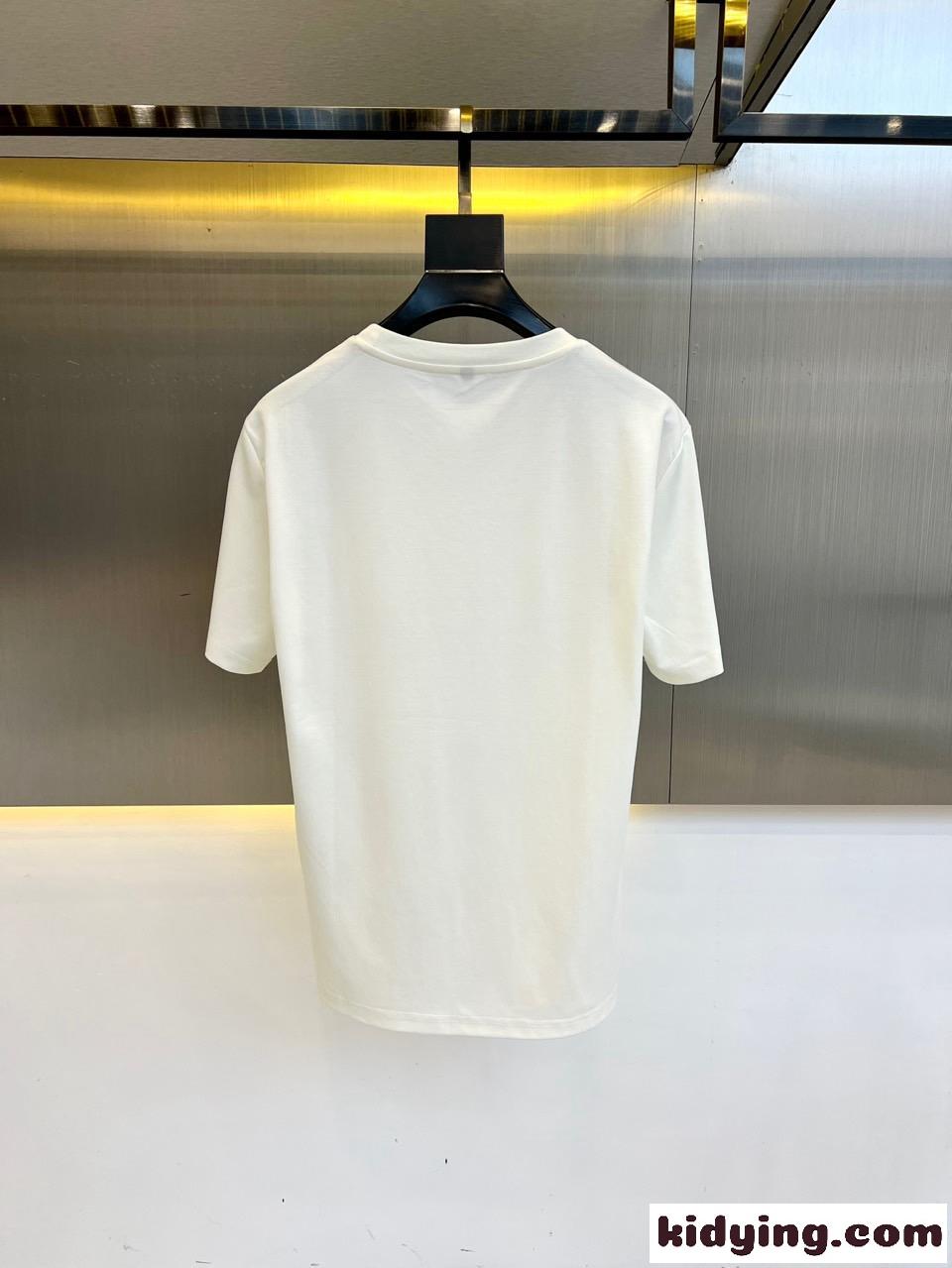 シンプル ロゴ クルーネック 半袖Tシャツ ジバンシィ Tシャツ 偽物 ホワイト-3