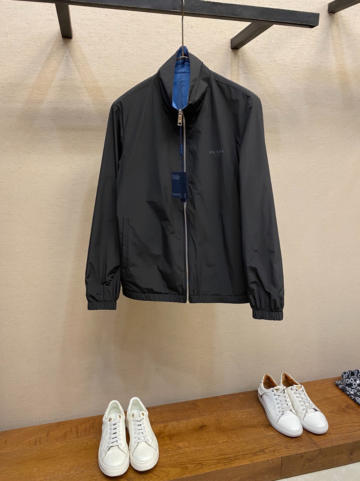 シンプル 上品 リバーシブル ブルゾン プラダ ジャケット 偽物 アウター-0