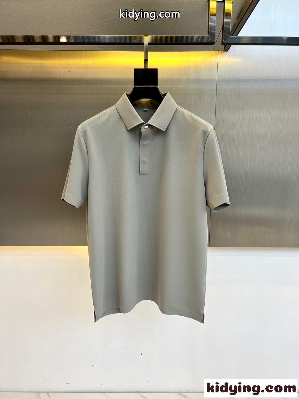 シンプル 上品 快適 半袖ポロシャツ トムブラウン Tシャツ スーパーコピー グレー-0