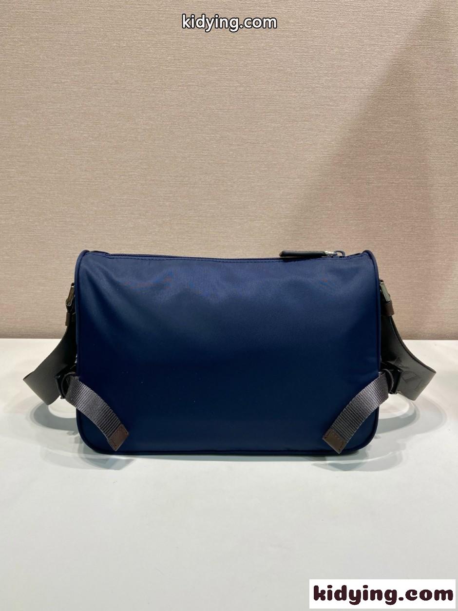プラダ スピードロック Re-Nylon レザー ショルダーバッグ スーパーコピー ネイビー-1