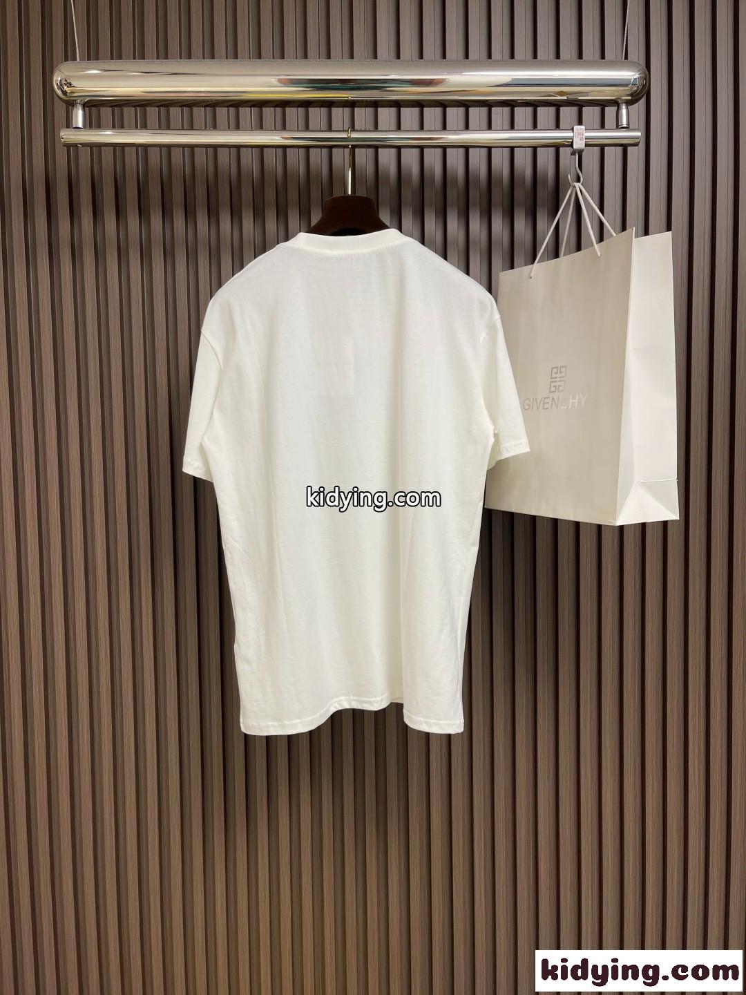 おしゃれ 4Gロゴ 半袖Tシャツ ジバンシィ Tシャツ 偽物 クルーネック ホワイト-0