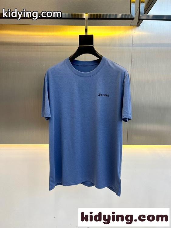 ベーシック クルーネック 半袖Tシャツ エルメネジルド・ゼニア Tシャツ コピー-0