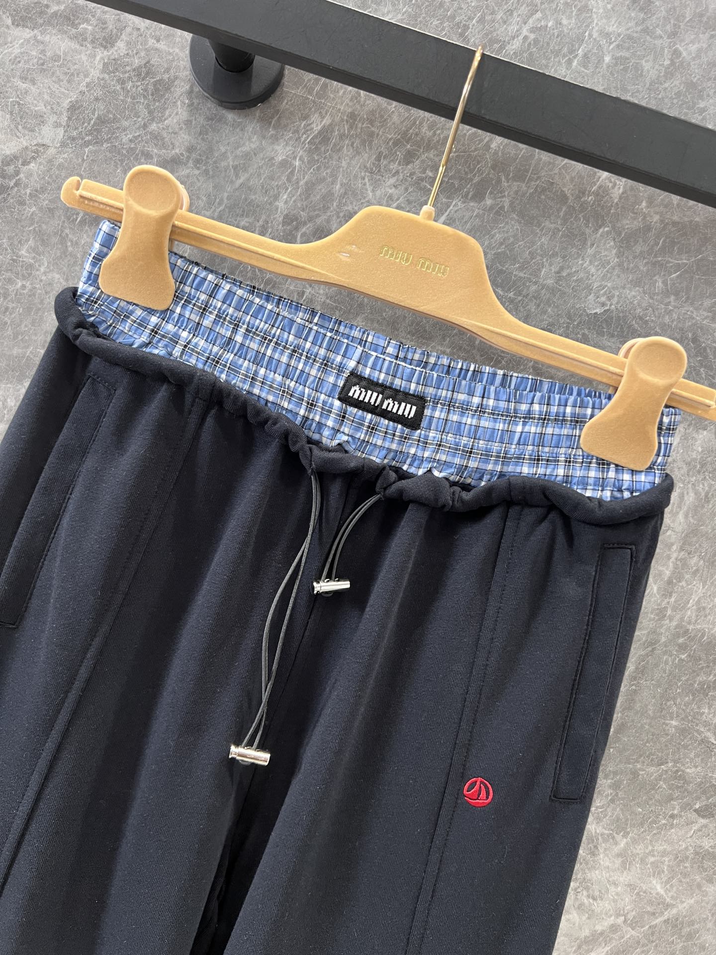 おしゃれ ダブルウエスト ロングパンツ ミュウミュウ パンツ コピー レディース ブラック-4