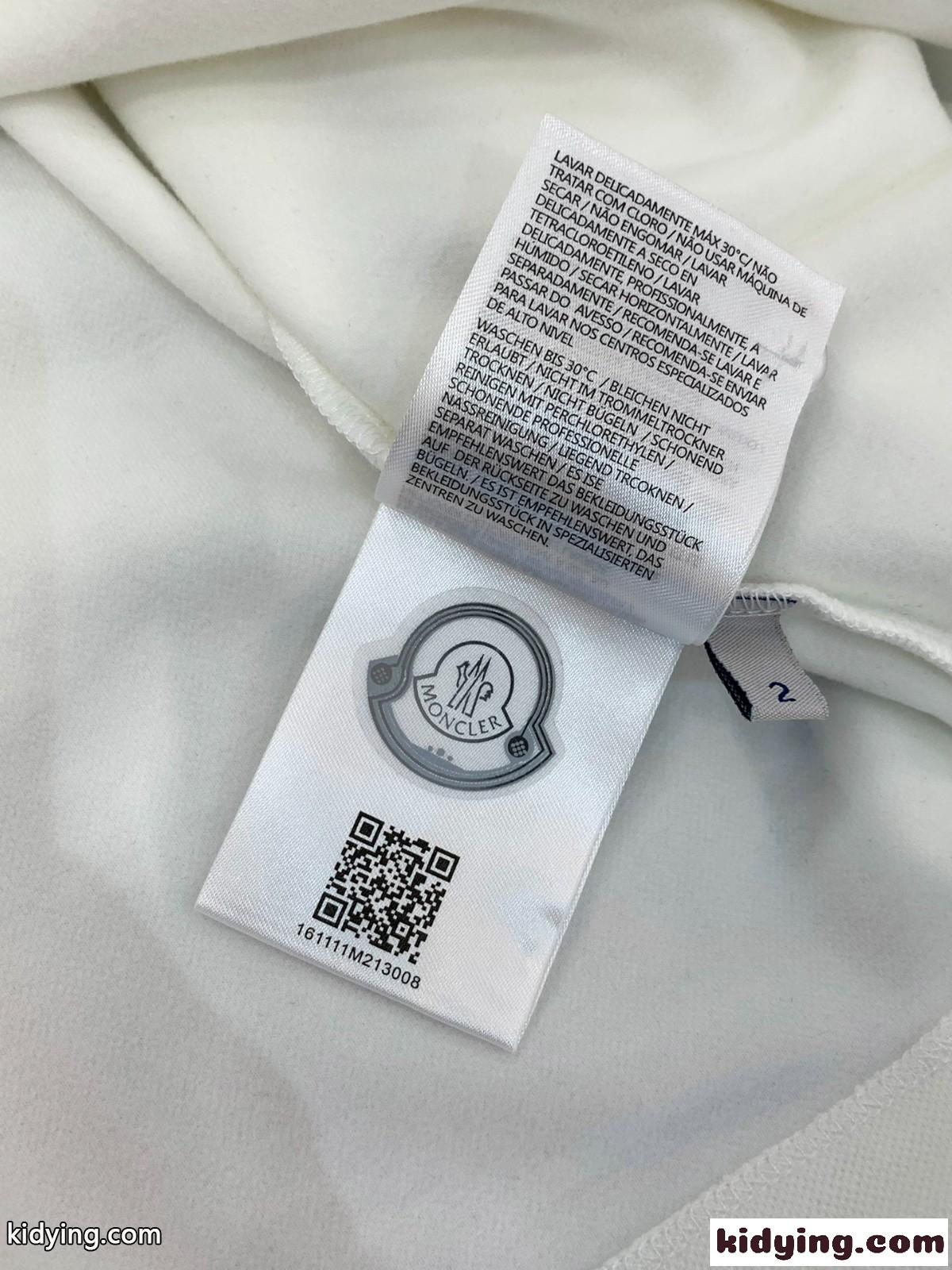洗練された シンプル 長袖 ポロシャツ モンクレール Tシャツ 偽物 ホワイト-4