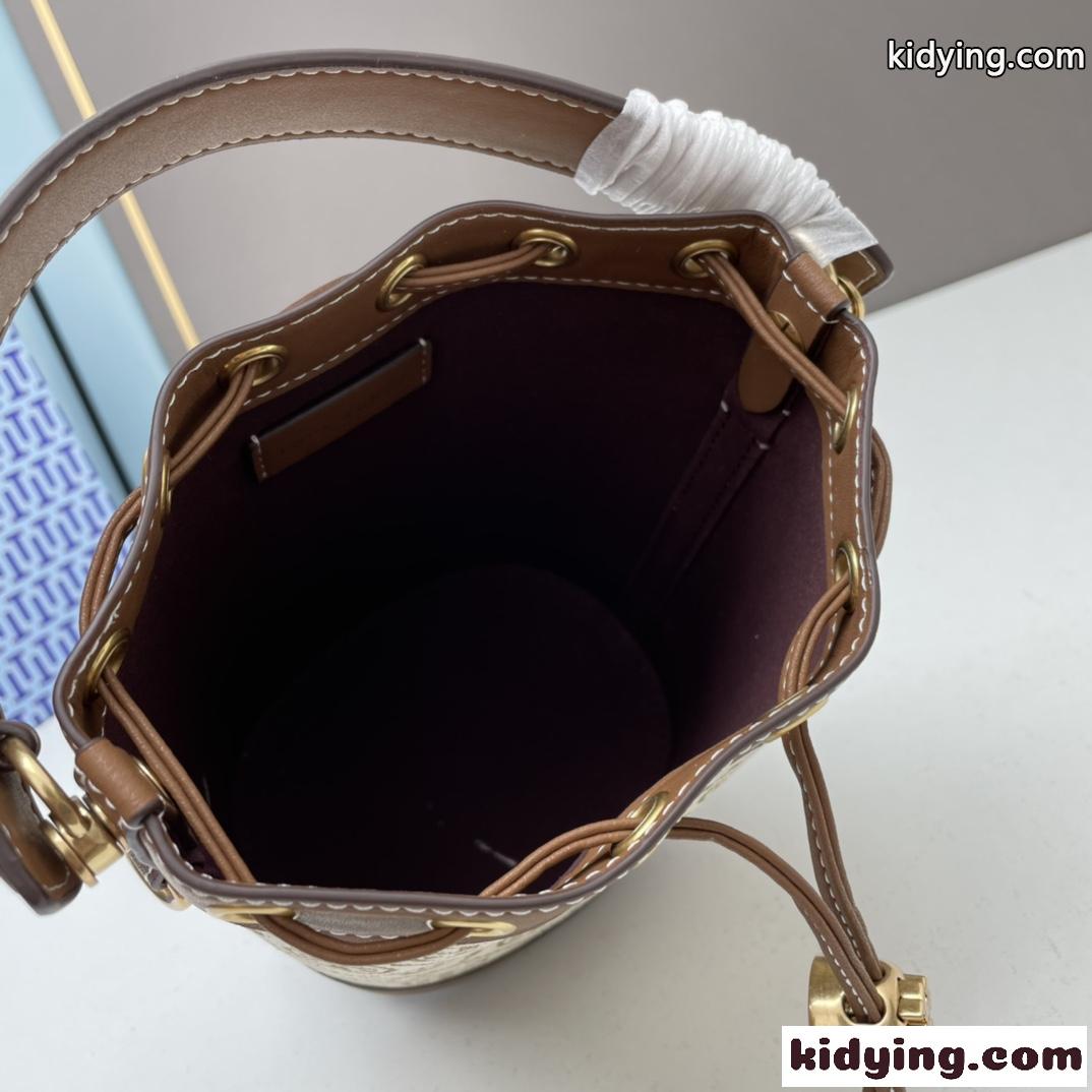 人気 おしゃれ Tory Burch T モノグラム ジャカード ミニ バケットバッグ コピー-4