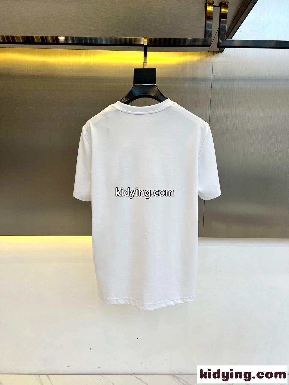カジュアル 快適 クルーネック 半袖Tシャツ モンクレール Tシャツ コピー ホワイト-3