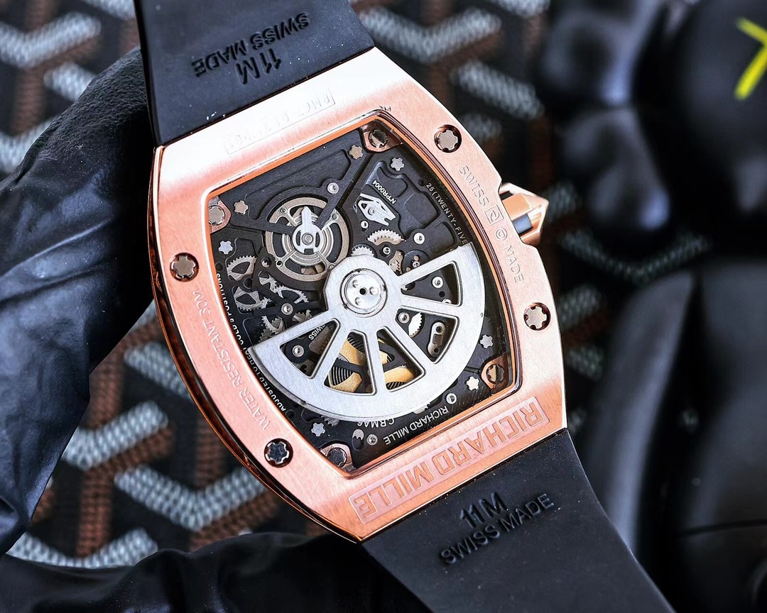 おしゃれ スケルトン リシャール・ミル RM067 コピー 41mm 自動巻き 時計-4