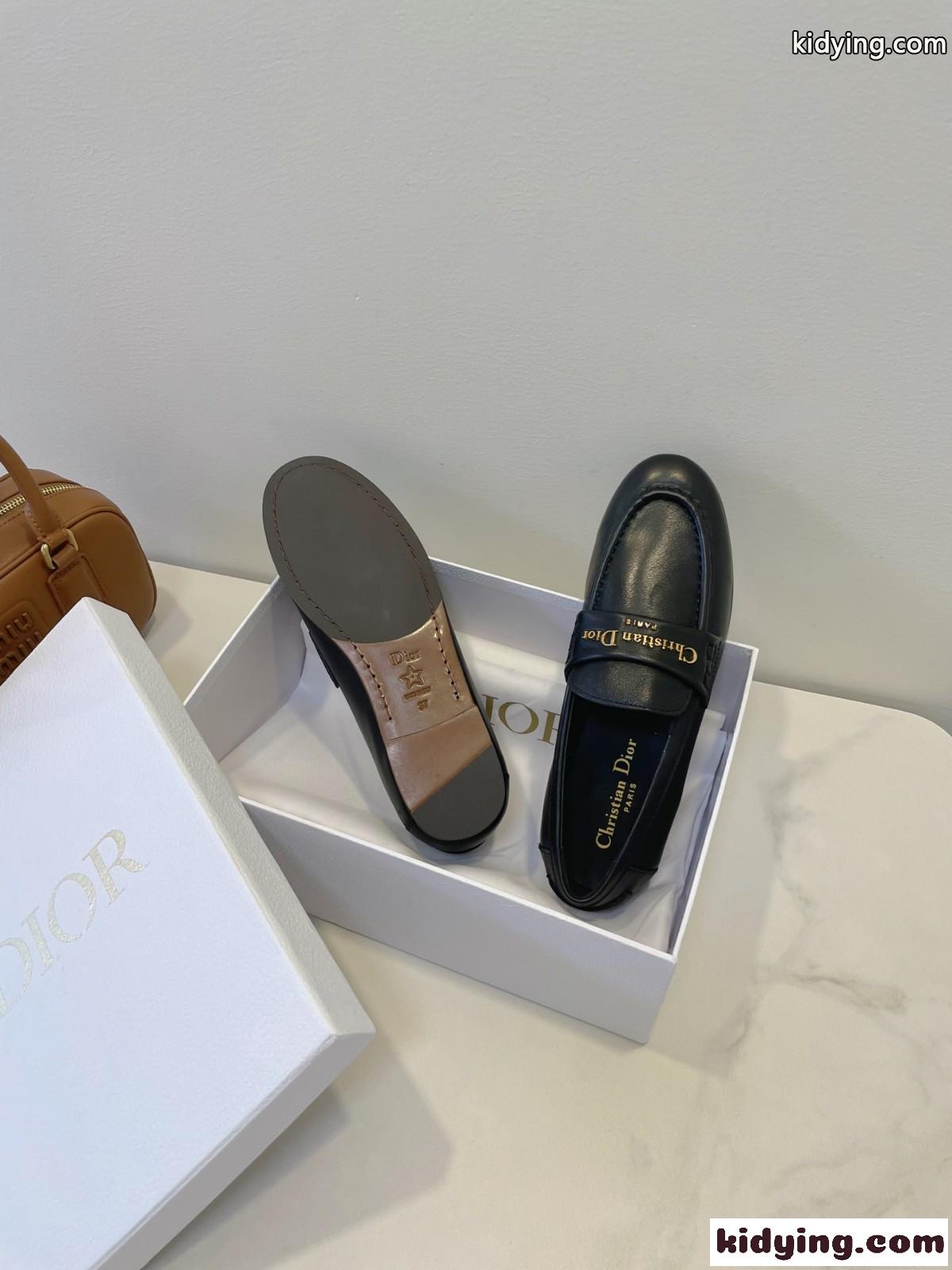 人気 エレガント Dior Boy ローファー クリスチャン・ディオール シューズ コピー ブラック-1
