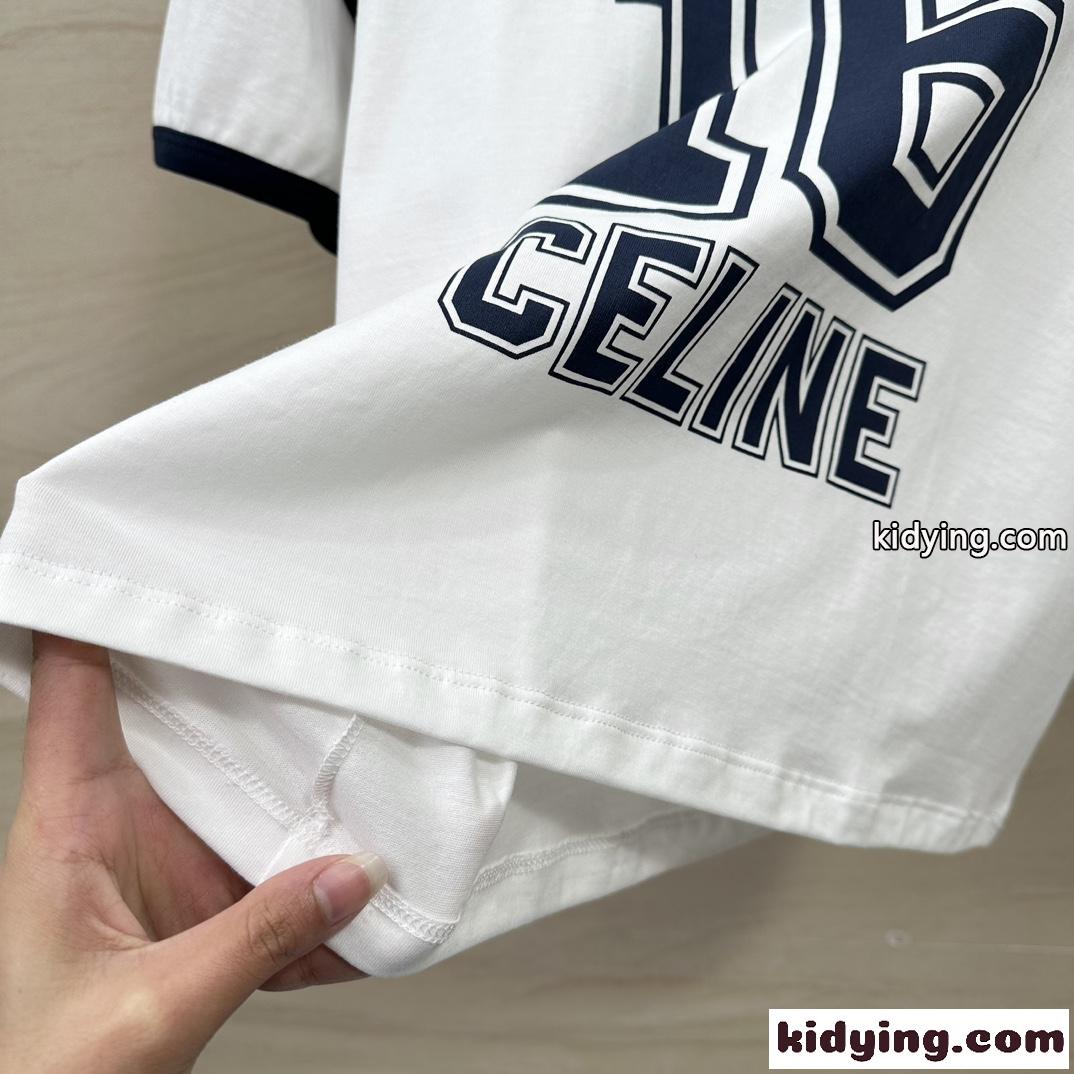 CELINE 16 ボクシーTシャツ セリーヌ Tシャツ コピー 人気 半袖 トップス-3