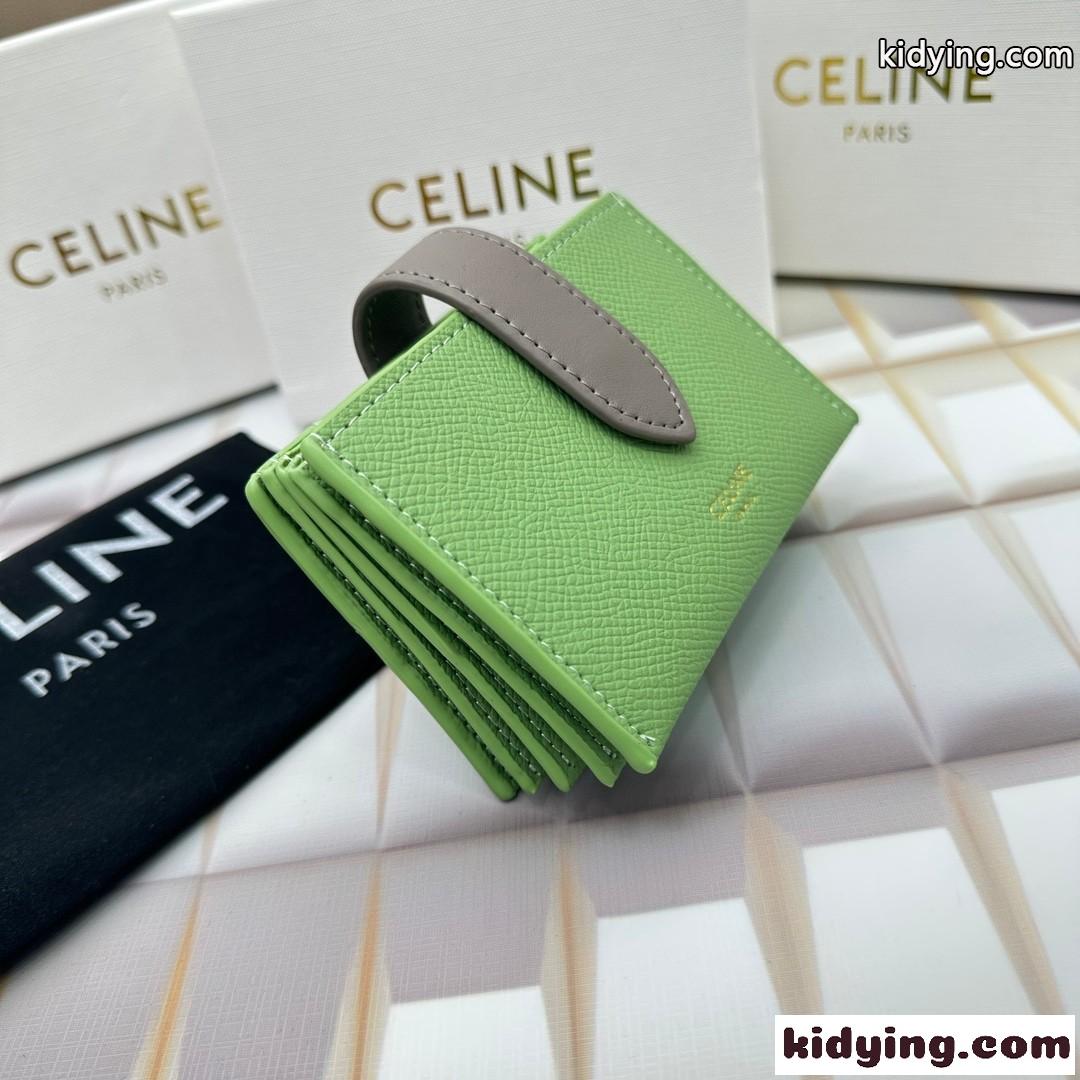 人気 セリーヌ CELINE アコーディオン カードホルダー 偽物 ロゴ-1
