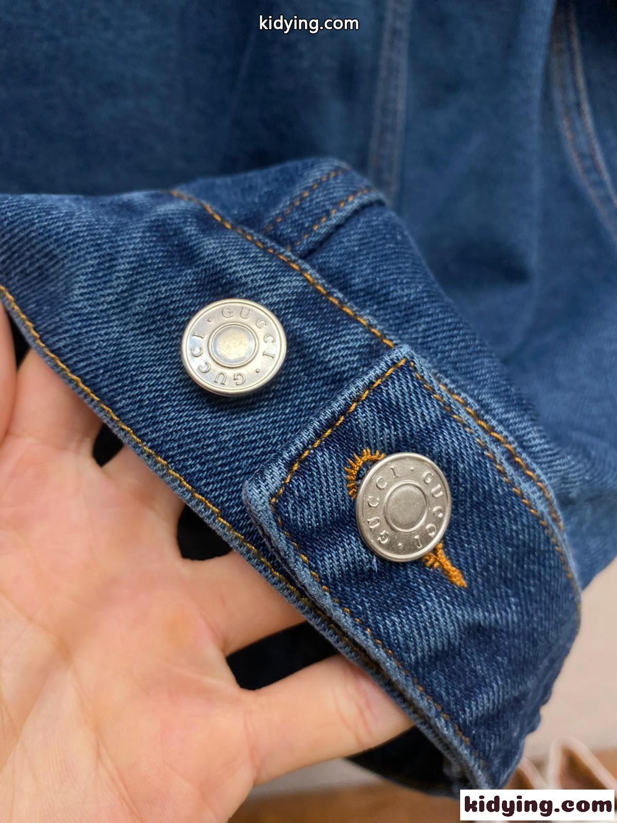 GG エンボス ディテール デニムジャケット グッチ ジャケット コピー ブルゾン-4