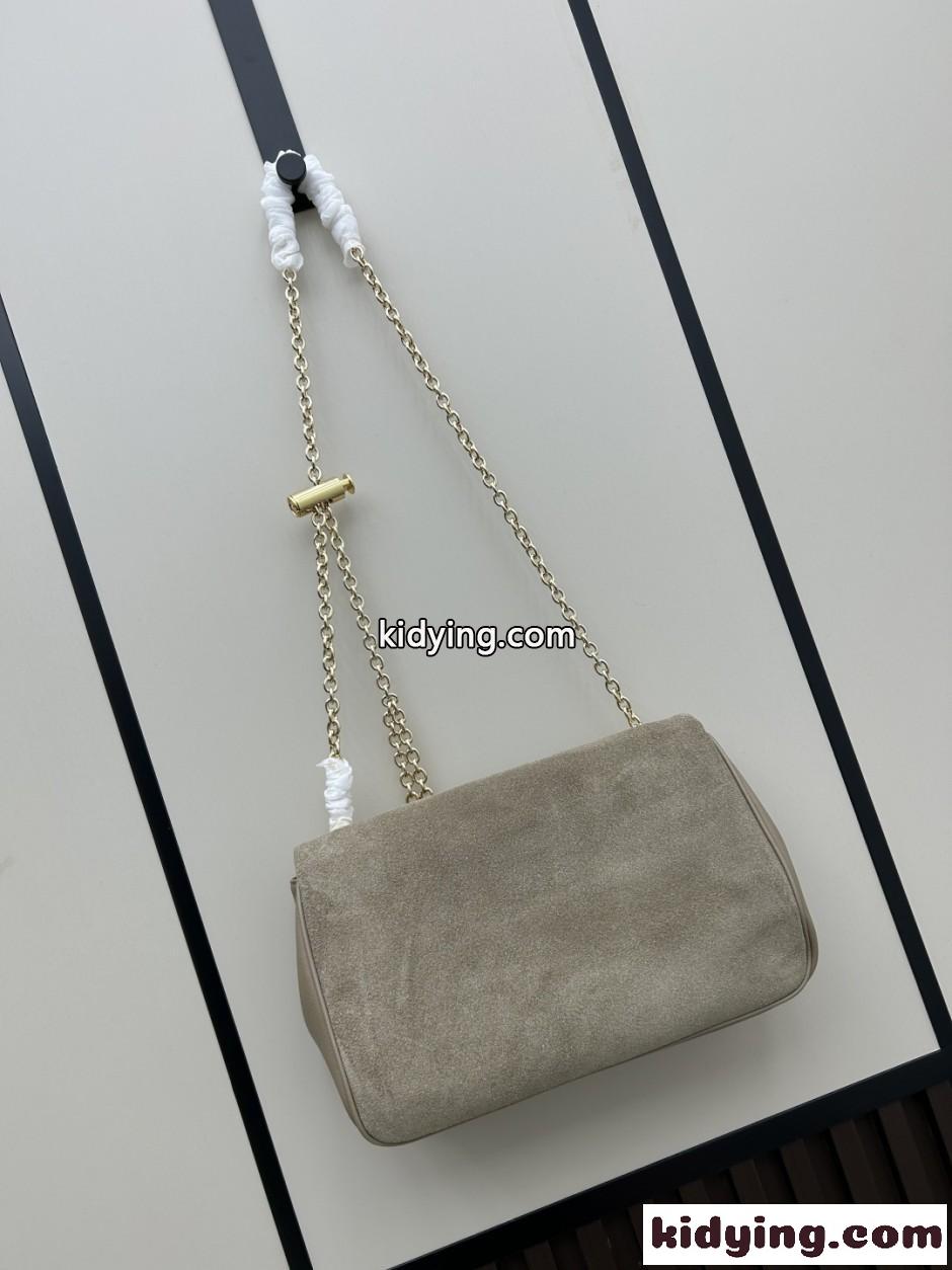 クロエ バッグ スーパーコピー カジュアル おしゃれ スエードChloé Heritage ショルダーバッグ カーキグリーン-1