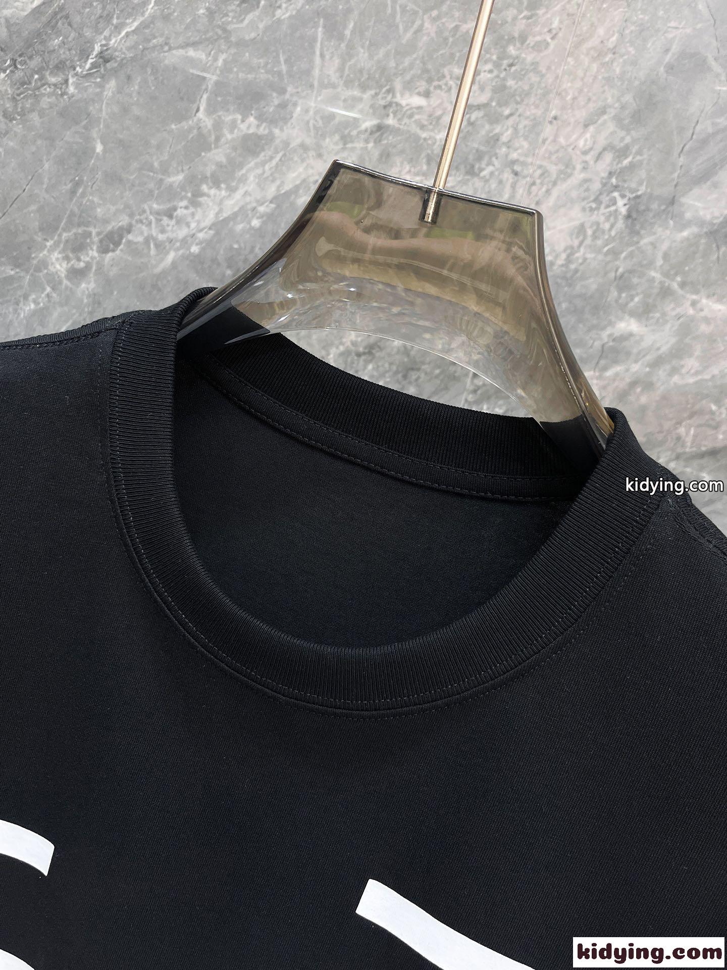 Vロゴプリント クルーネック Tシャツ ヴァレンティノ 半袖Tシャツ コピー ブラック-2