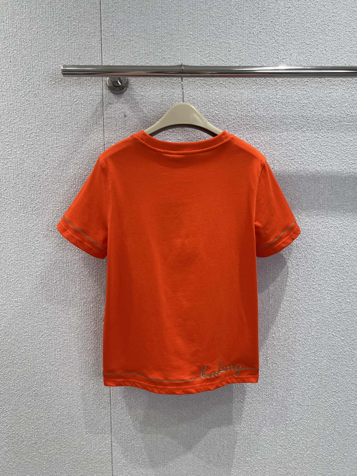 Bハート コットンTシャツ バーバリー Tシャツ コピー クルーネック レッド-2