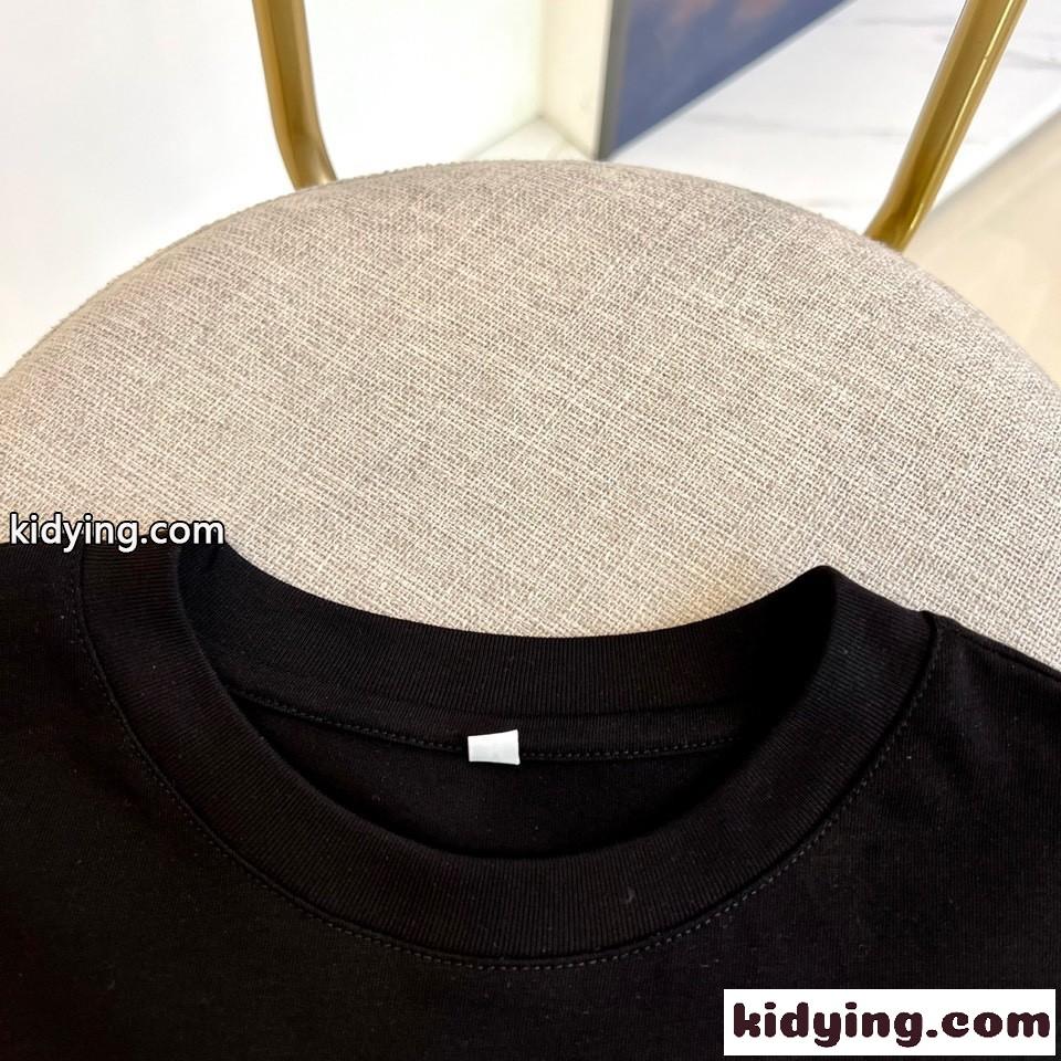シンプル 着回し ロゴ クルーネック 半袖Tシャツ バレンシアガ Tシャツ コピー ブラック-1