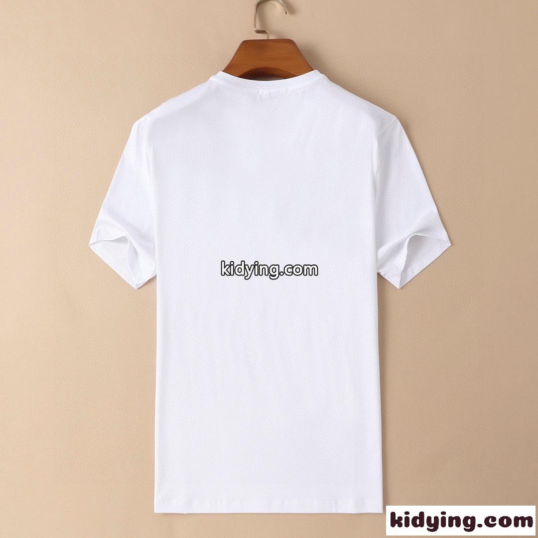 シンプル ロゴ プリント クルーネック ルイ・ヴィトン tシャツ コピー 半袖 柔らかい 快適 トップス-0